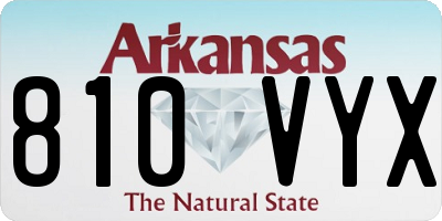 AR license plate 810VYX