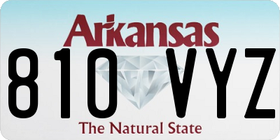 AR license plate 810VYZ