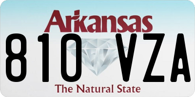 AR license plate 810VZA