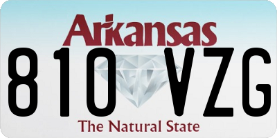 AR license plate 810VZG
