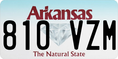 AR license plate 810VZM