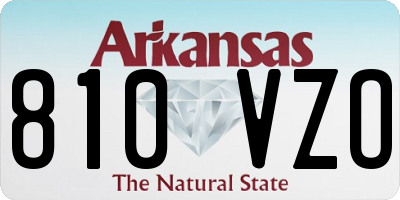 AR license plate 810VZO