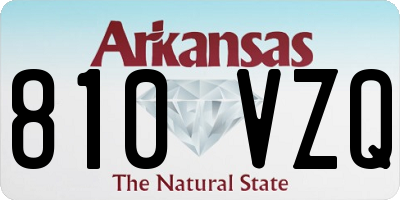 AR license plate 810VZQ