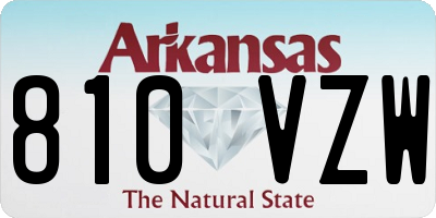 AR license plate 810VZW