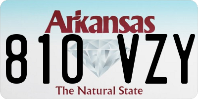 AR license plate 810VZY