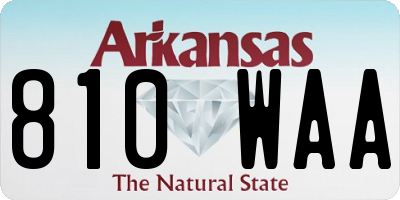 AR license plate 810WAA