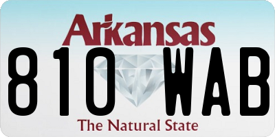 AR license plate 810WAB