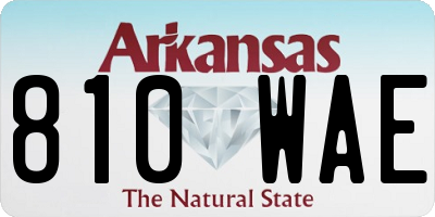 AR license plate 810WAE