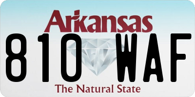 AR license plate 810WAF