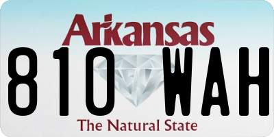 AR license plate 810WAH