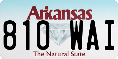 AR license plate 810WAI