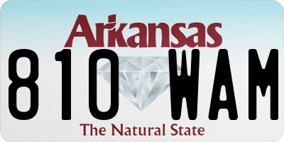 AR license plate 810WAM
