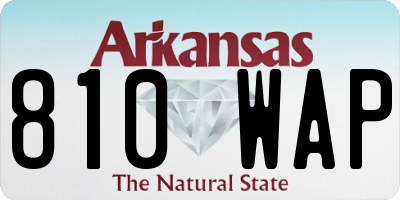 AR license plate 810WAP