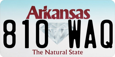 AR license plate 810WAQ