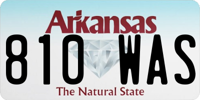 AR license plate 810WAS
