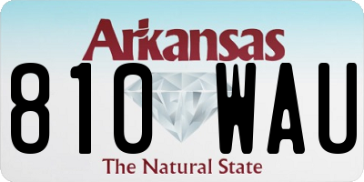 AR license plate 810WAU