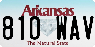 AR license plate 810WAV