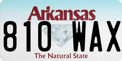 AR license plate 810WAX