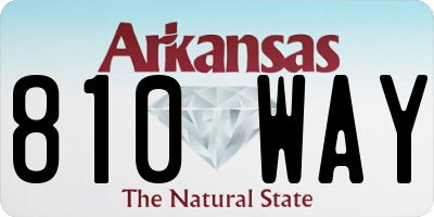 AR license plate 810WAY