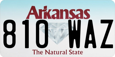 AR license plate 810WAZ