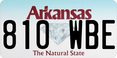 AR license plate 810WBE