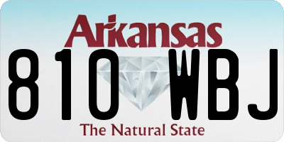 AR license plate 810WBJ