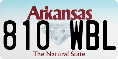AR license plate 810WBL