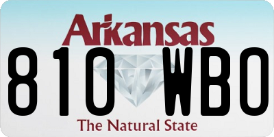 AR license plate 810WBO