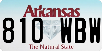 AR license plate 810WBW