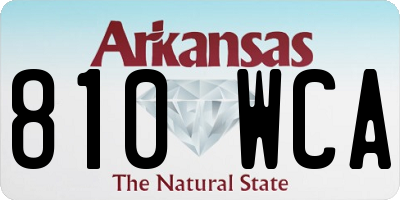 AR license plate 810WCA