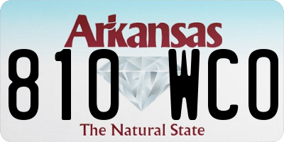 AR license plate 810WCO