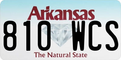 AR license plate 810WCS