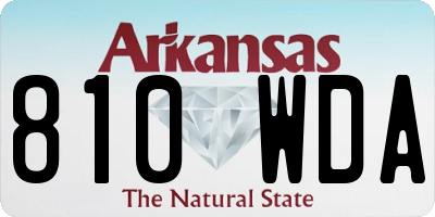 AR license plate 810WDA