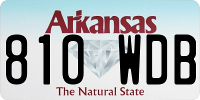 AR license plate 810WDB