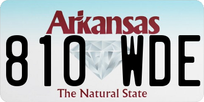 AR license plate 810WDE