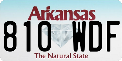 AR license plate 810WDF
