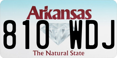 AR license plate 810WDJ