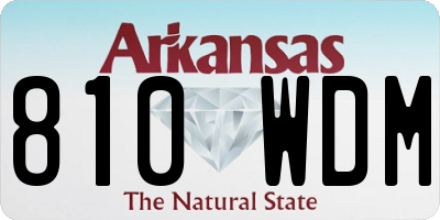 AR license plate 810WDM