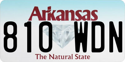 AR license plate 810WDN