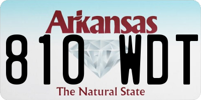 AR license plate 810WDT