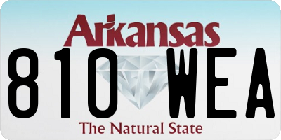 AR license plate 810WEA