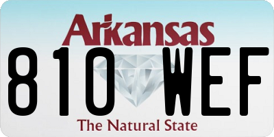 AR license plate 810WEF