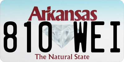 AR license plate 810WEI