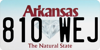 AR license plate 810WEJ