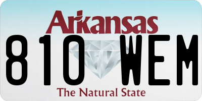 AR license plate 810WEM