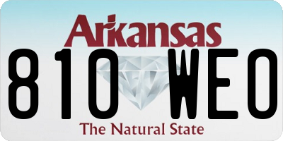 AR license plate 810WEO