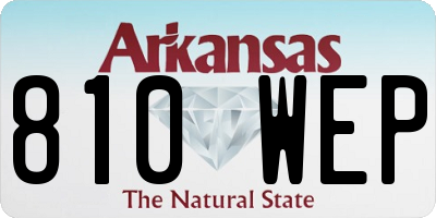 AR license plate 810WEP