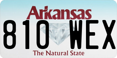 AR license plate 810WEX