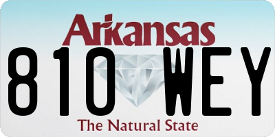 AR license plate 810WEY