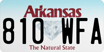 AR license plate 810WFA